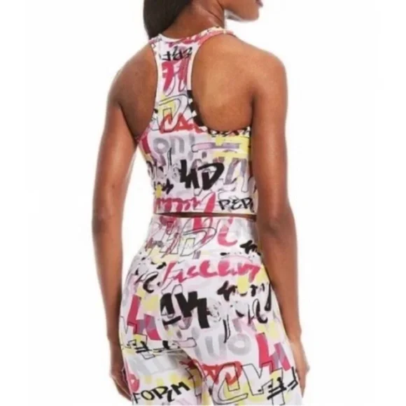 Calvin Klein Performance Women's Racerback Stretch Crop Top, Multicolor - Picture 2 of 8